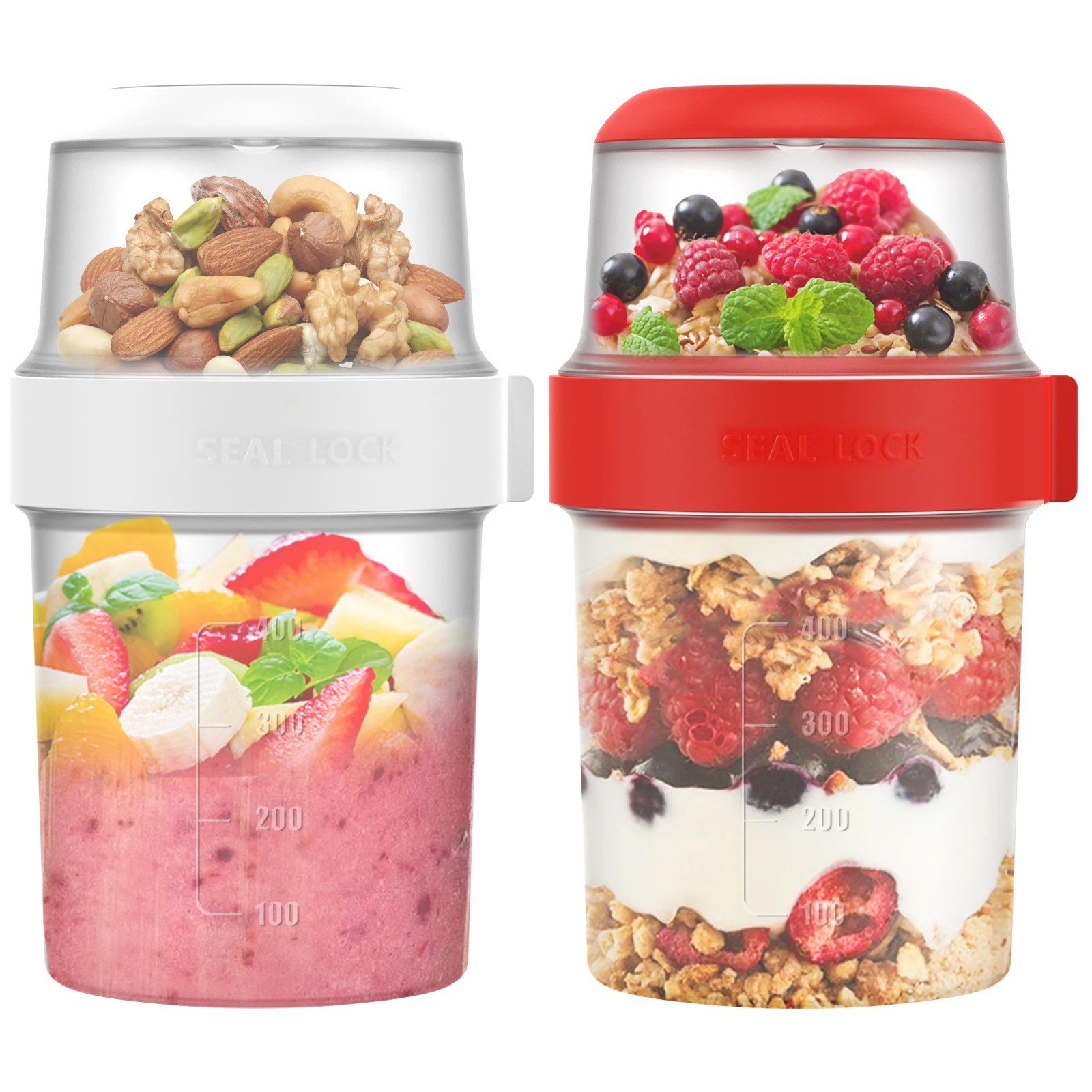 Overnight Oat Jar - 2 tazze per colazione riutilizzabili per