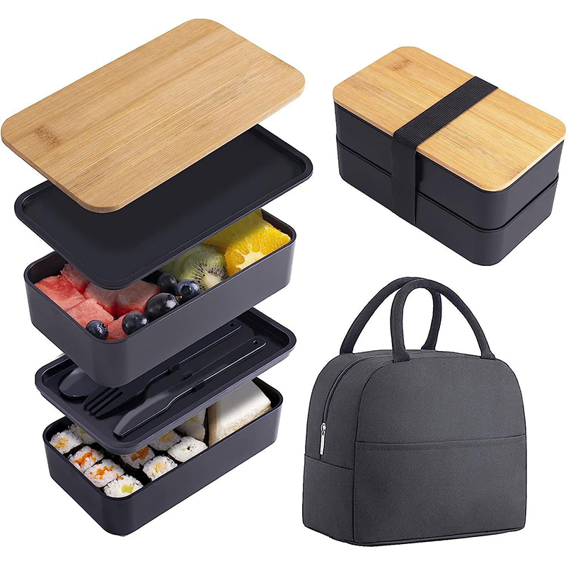 Meal Prep Fit - Bento Box impilabile con utensili Scomparto