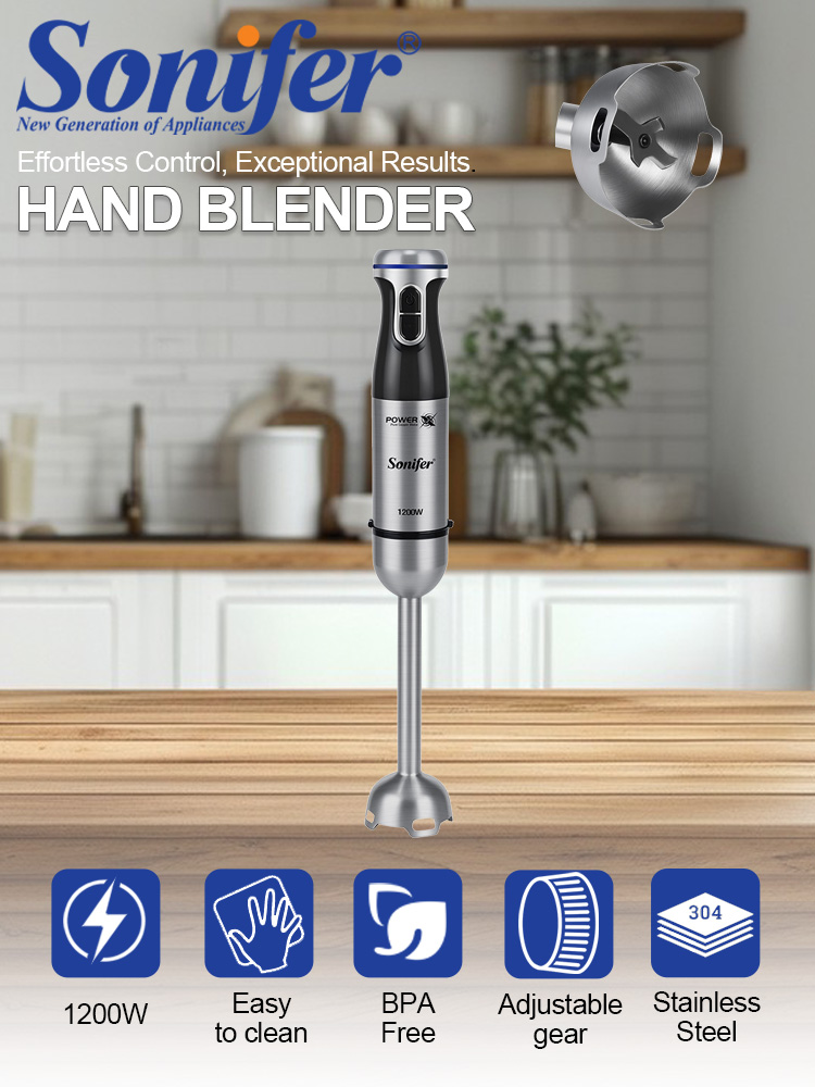 Meal Prep Smoothies - Frullatore a Immersione Sonifer SF-8180 1200W