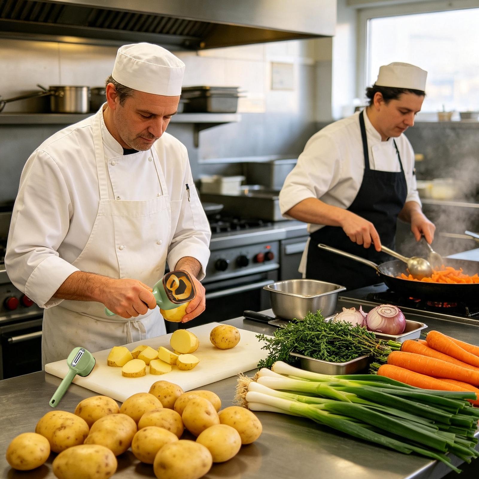 Meal Prep Restaurant - Pelapatate con contenitore, tagliaverdure, strumento per