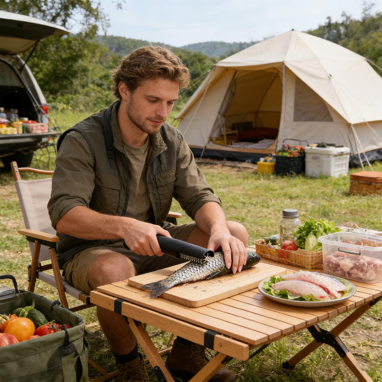 Meal Prep Restaurant - Squamatrice per pesce portatile senza fili,