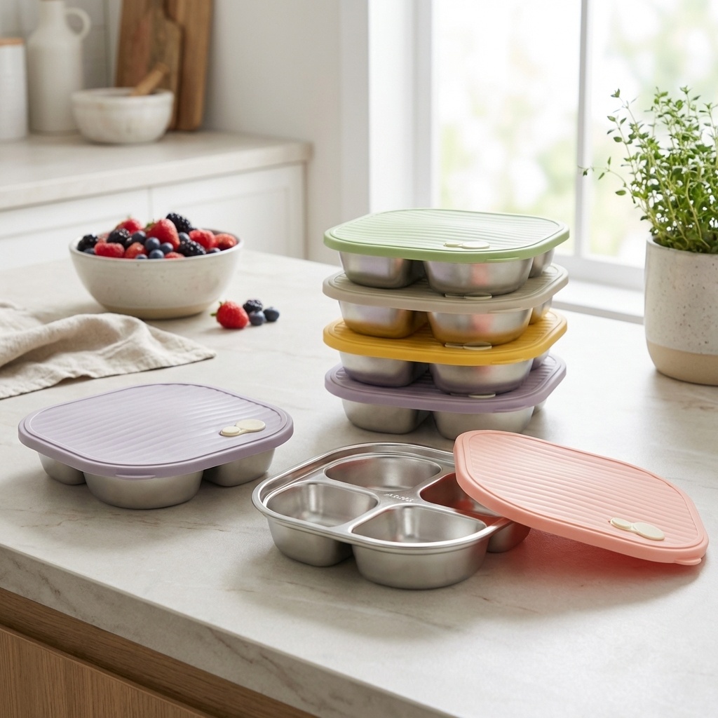 Meal Prep Diet - Contenitore per Pranzo in Acciaio Inox