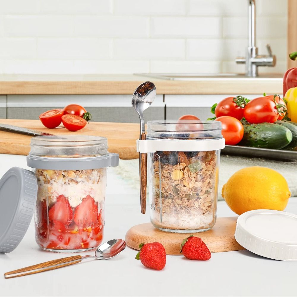 Overnight Oat Jar - Barattolo per yogurt Barattoli per avena