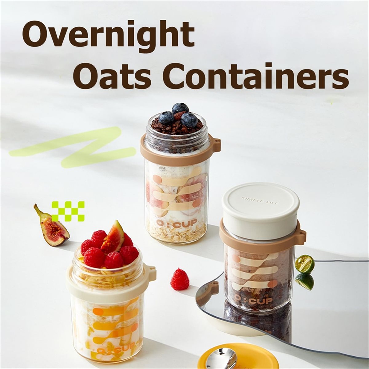 A67T NUOVO Set di 4 Barattoli  - Overnight Oat Jar recensione e prezzo